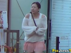Horrific asians urinating