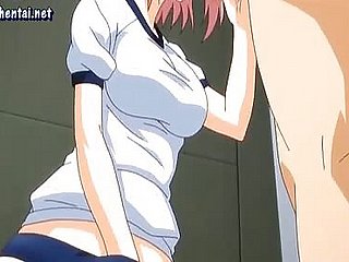 Anime dmuchanie kurki i pobiera twarzy